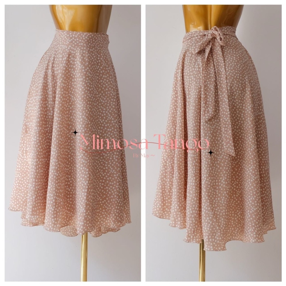 Tango Dance Dress Polka Dot Midi Skirt